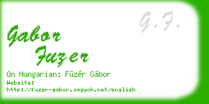 gabor fuzer business card
